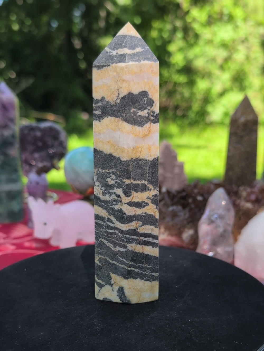 Yellow Zebra Jasper tower